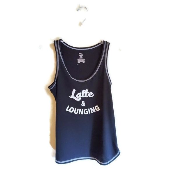 ❤️SECRET TREASURES Latte & Lounging Graphic Tank S - Picture 1 of 5